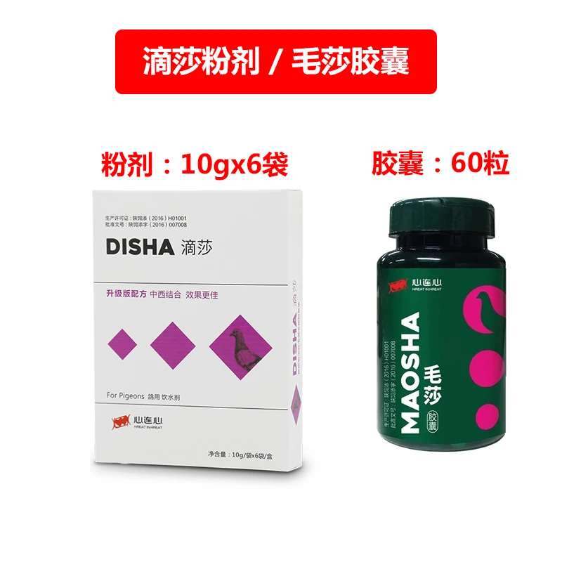 心连心滴莎粉剂毛莎胶囊清理毛滴虫口黄白点咽喉粘液赛鸽信鸽用品
