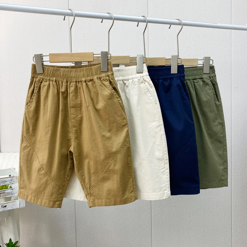 夏季儿童宽松薄款七分裤中大童纯色中裤男童休闲五分裤简约半裤潮