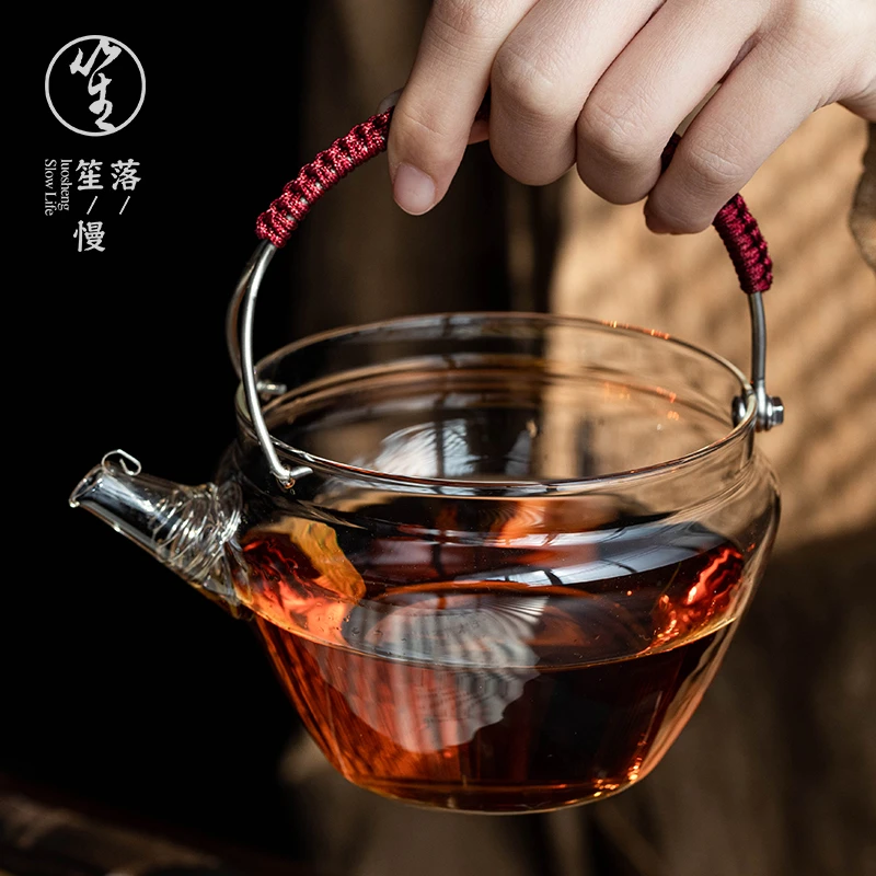 【依依专属】落笙提梁玻璃公道杯茶壶泡茶单个分茶器耐热加厚大茶海