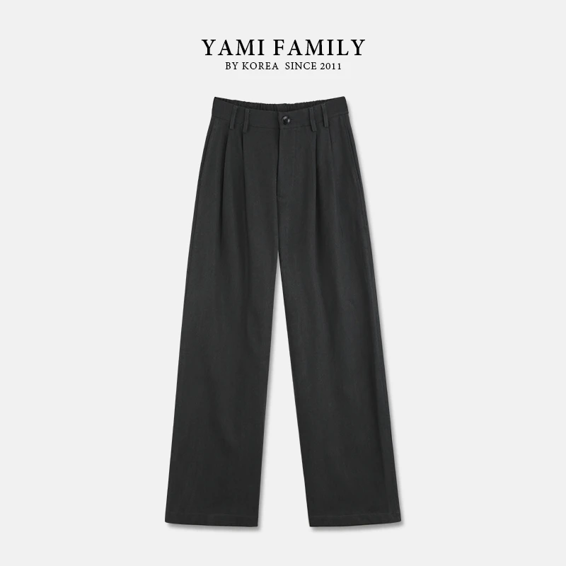 【太妃糖】YM-XXK-2343 高腰时尚休闲百搭春夏宽松简约垂感直筒裤