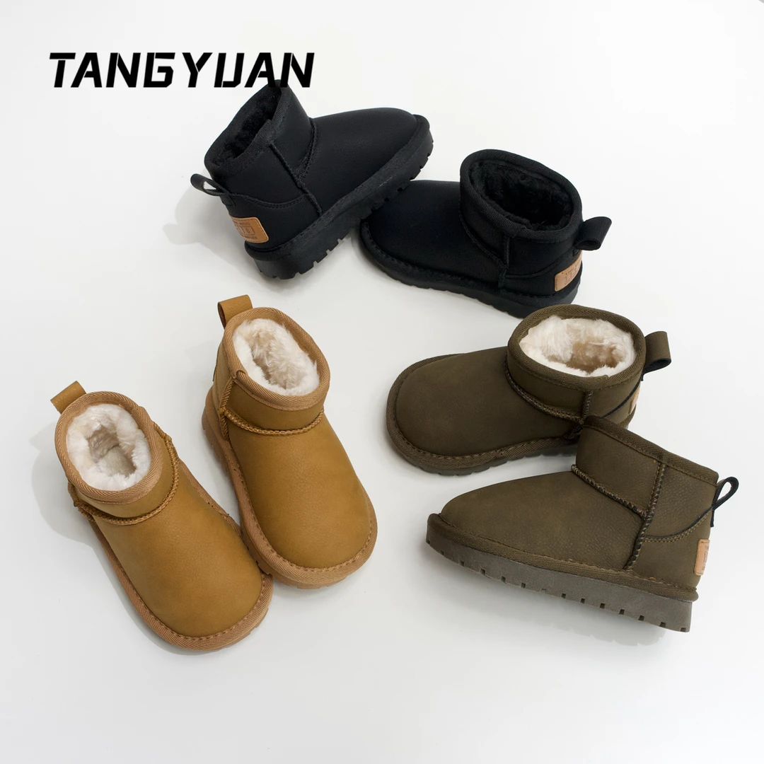 儿童雪地靴239287冬新保暖高帮男女童绒加厚