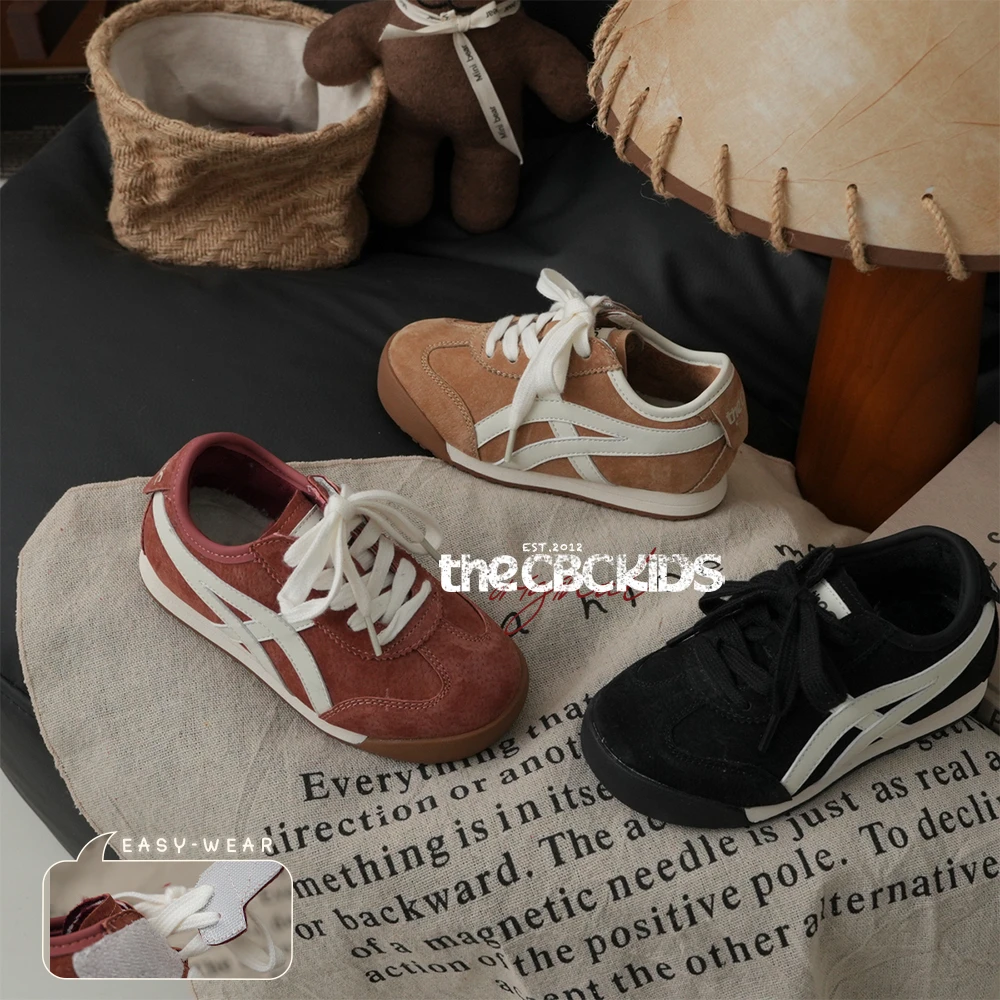 新款软底时尚百搭德训阿甘儿童薄底板鞋冬加绒男女童魔术贴248138