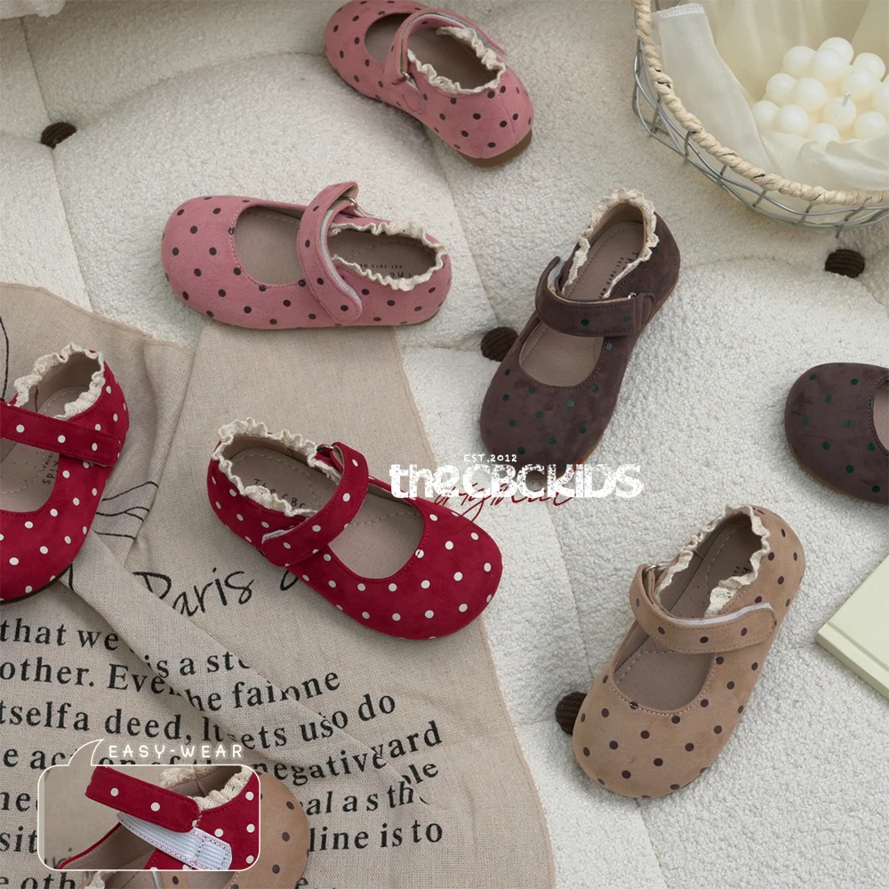 时尚女童公主风波点春秋季软的透气休闲童鞋 246179