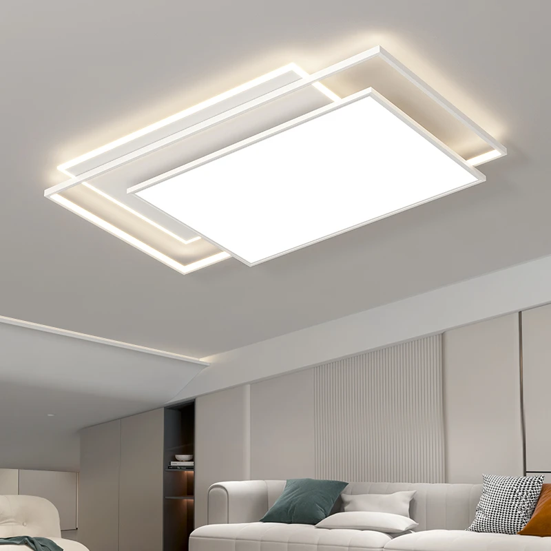 广东中山灯具现代简约大气极简设计感客厅大灯全光谱护眼吸顶灯具