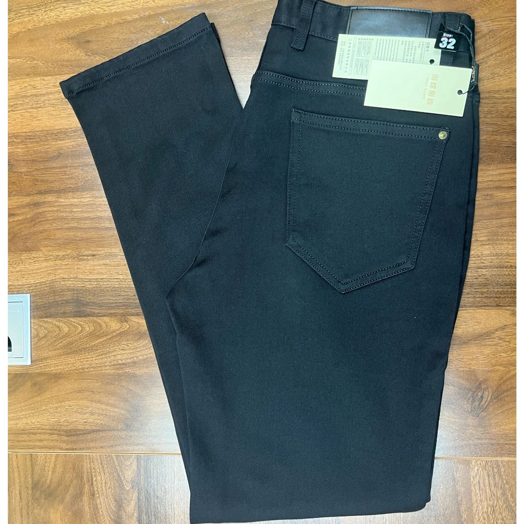 【1新疆包邮】男士时尚修身直筒休闲裤厚款水洗秋季秋冬牛仔裤长裤