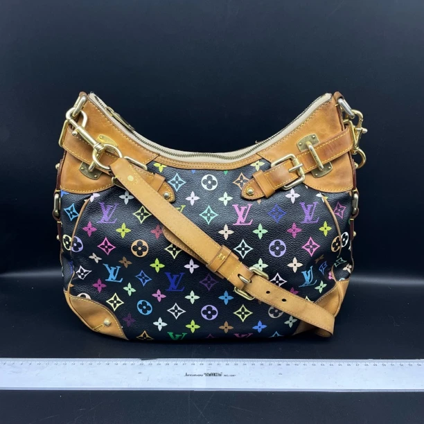 95新 LouisVuitton/路易威登 Lv黑三彩月亮南瓜单肩包/12390