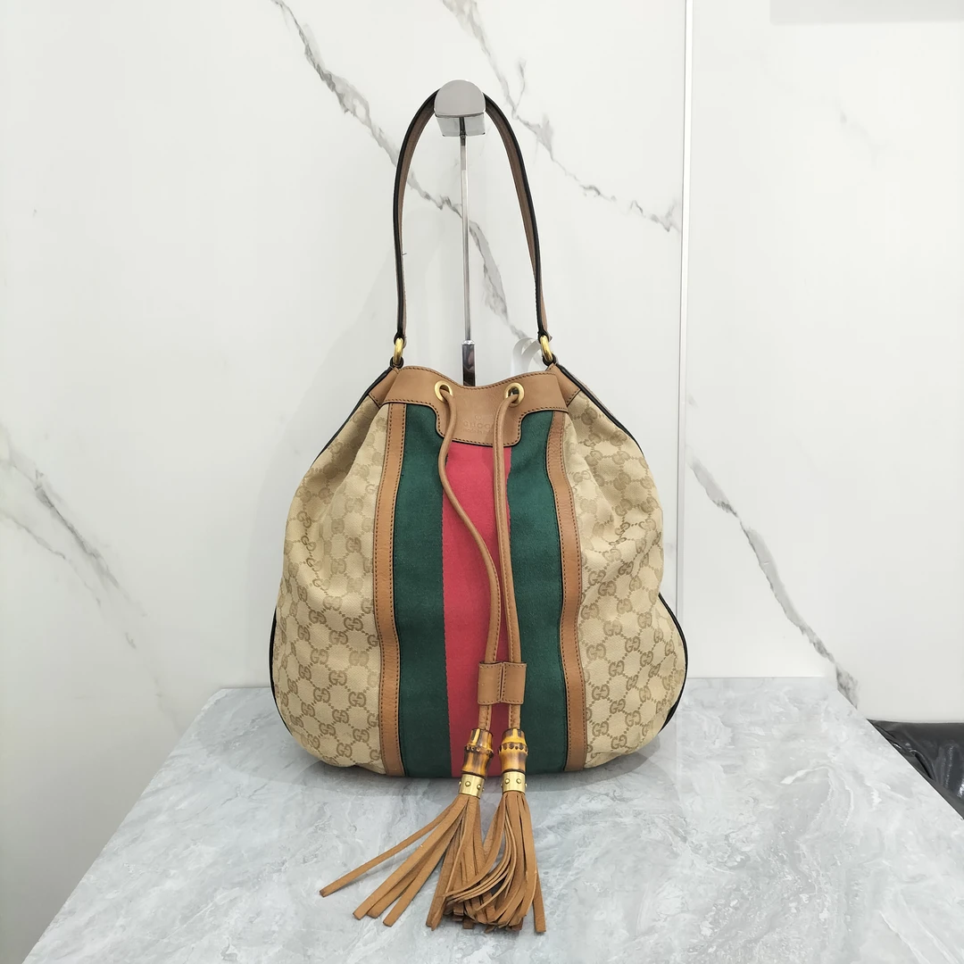 95新 GUCCI/古驰 古驰老花单肩包/货号10937