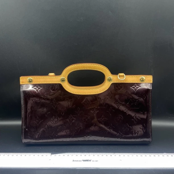 95新 LouisVuitton/路易威登 Lv 漆皮红色手提包/12857