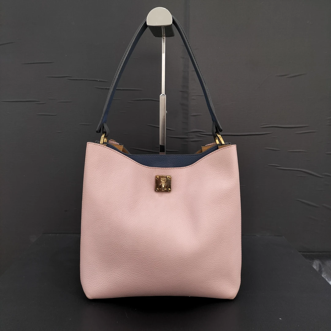95新 MCM 全皮拼色手提包/货号11755