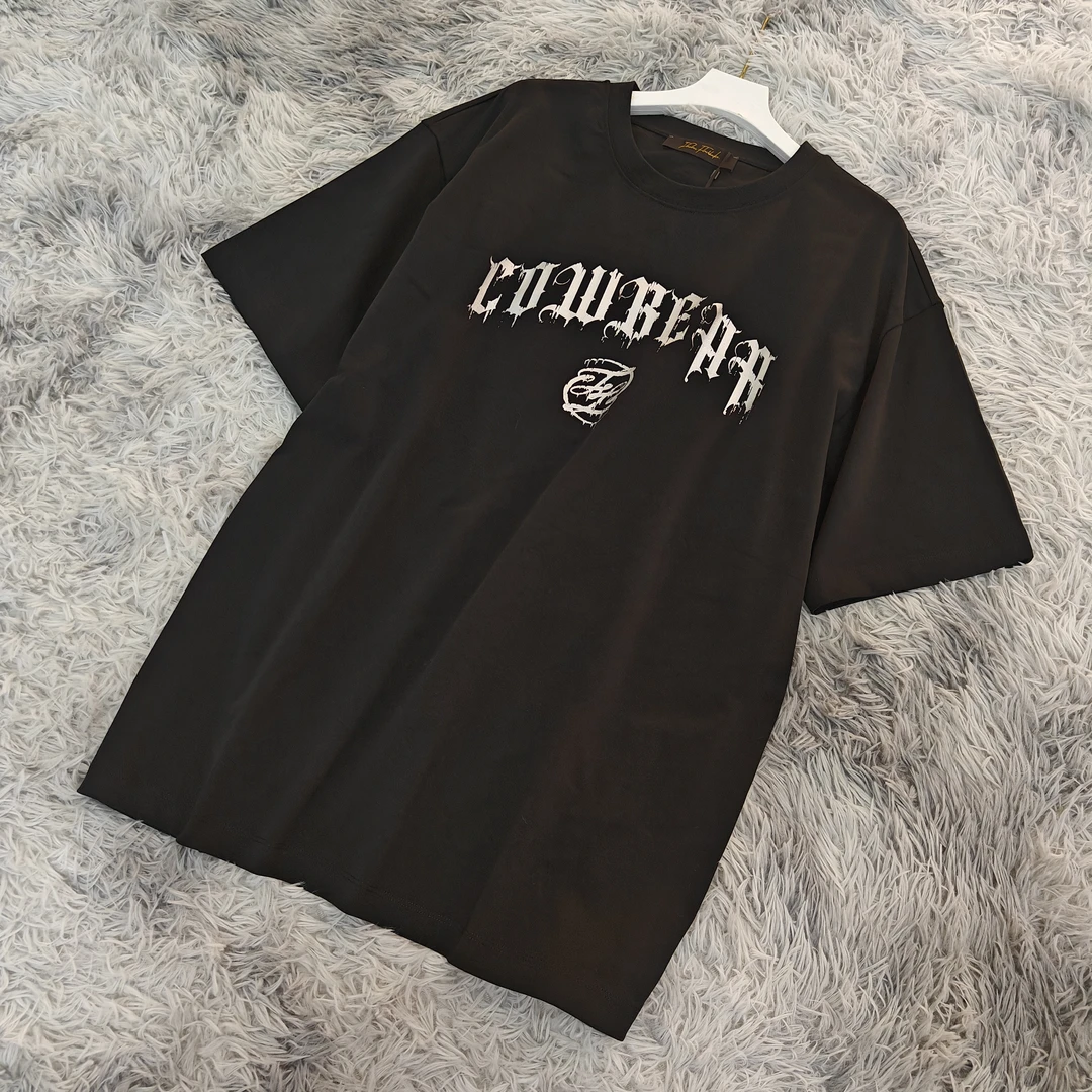 潮牌时尚百搭宽松显瘦男女同款卡通印花圆领短袖T恤13070005