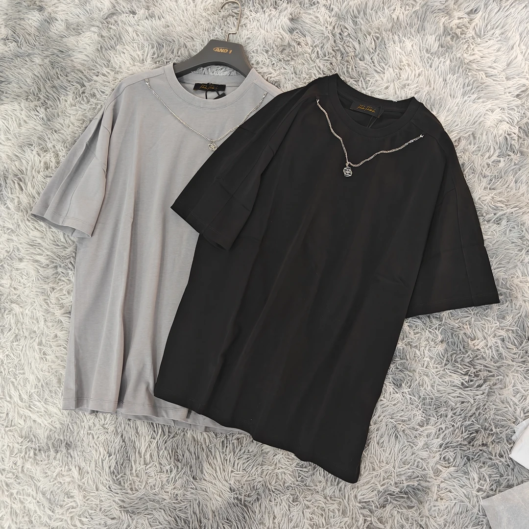 新款情侣款重磅加厚短袖T恤时尚圆领半袖潮牌3307022