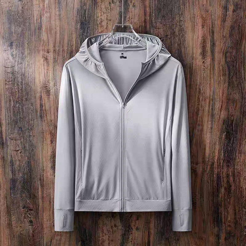 户外防晒衣薄款长袖男款透气冰丝防晒服薄防晒衫夏季开衫2377