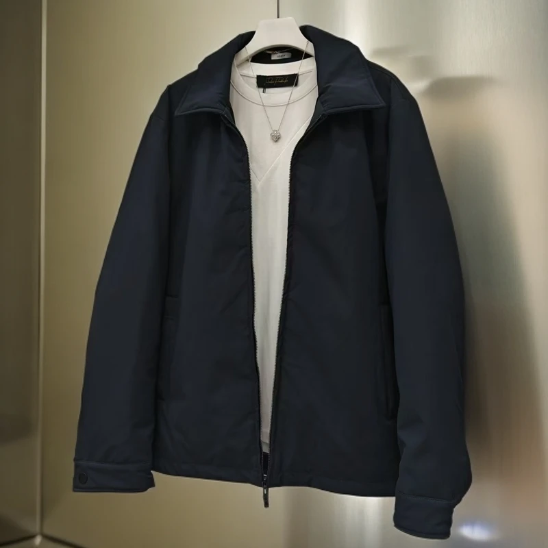 秋冬男士户外短款时尚百搭休闲立领羽绒服夹克1193