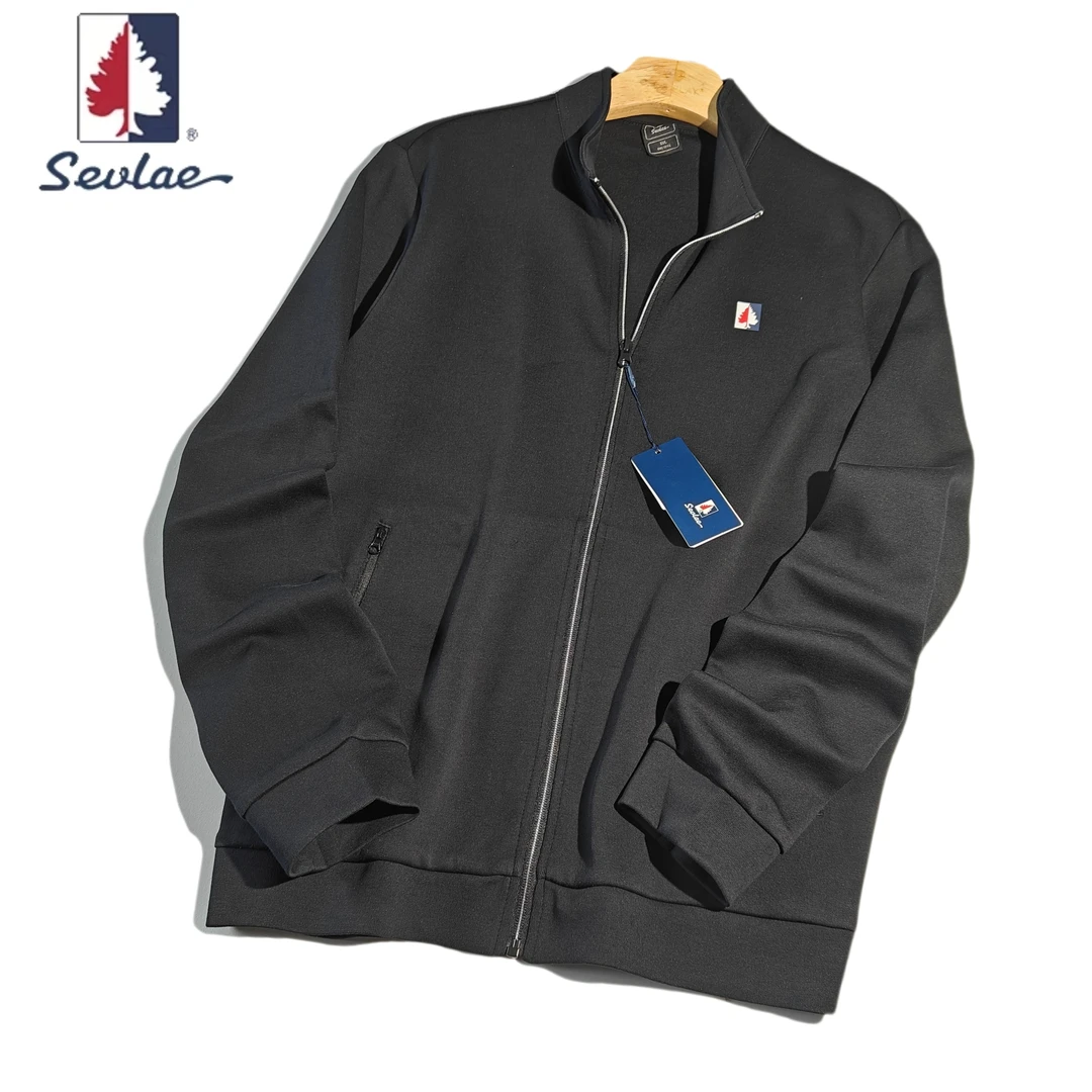 SEVLAE圣弗莱时尚潮流休闲运动宽松春秋针织开衫卫衣外套95415