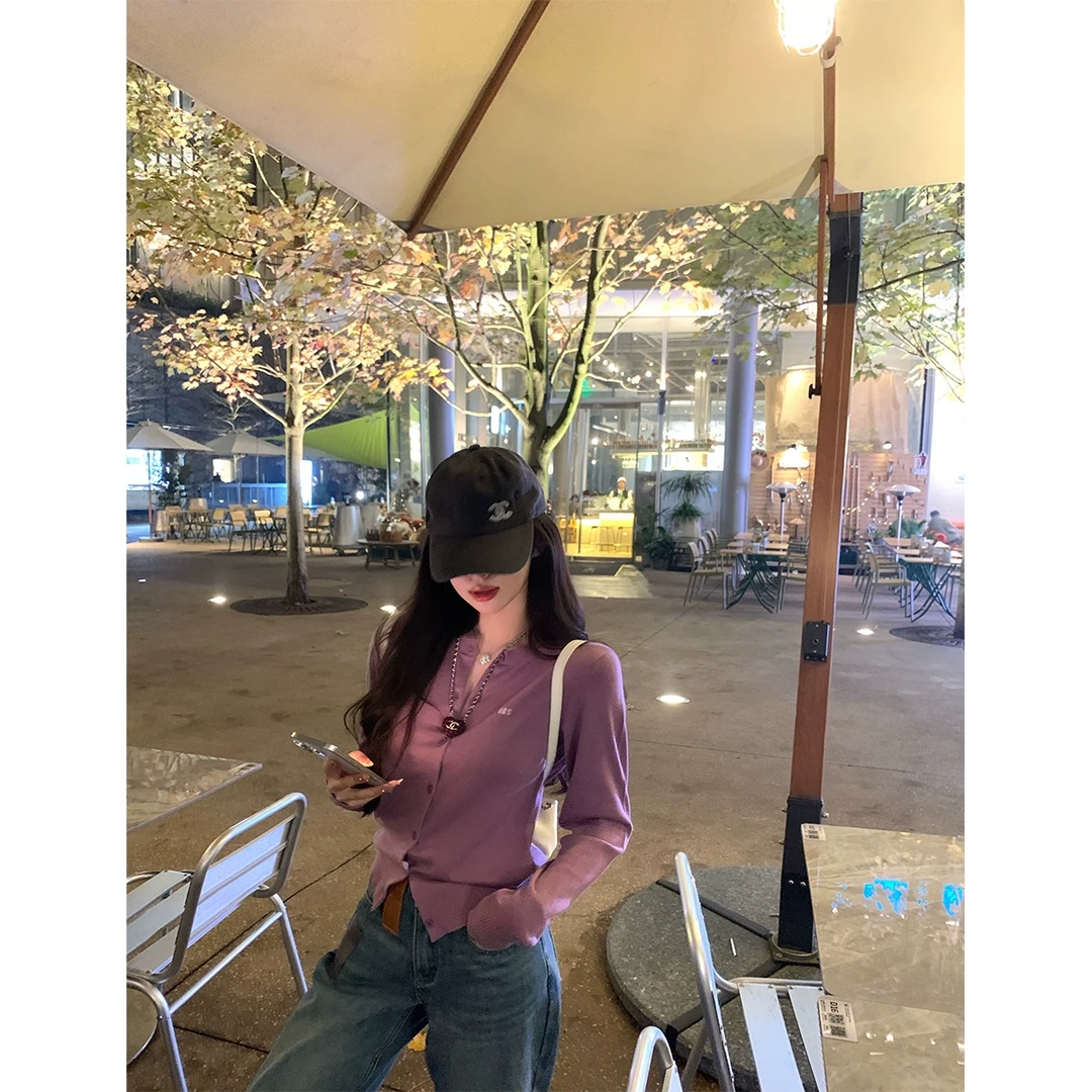 【m1u私服～老钱高智感】搭配不费力 纸片人羊毛开衫 NN2411052