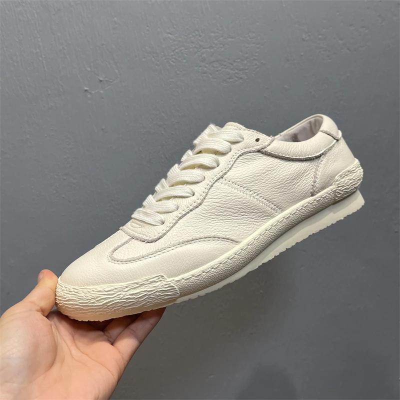 2024新款白色休闲鞋板鞋小白鞋真皮男鞋透气低帮舒适软底潮牌潮鞋