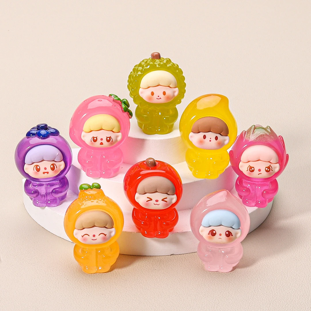 透色夜光三代水果仔仔 DIY树脂夜光卡通饰品 创意小摆件