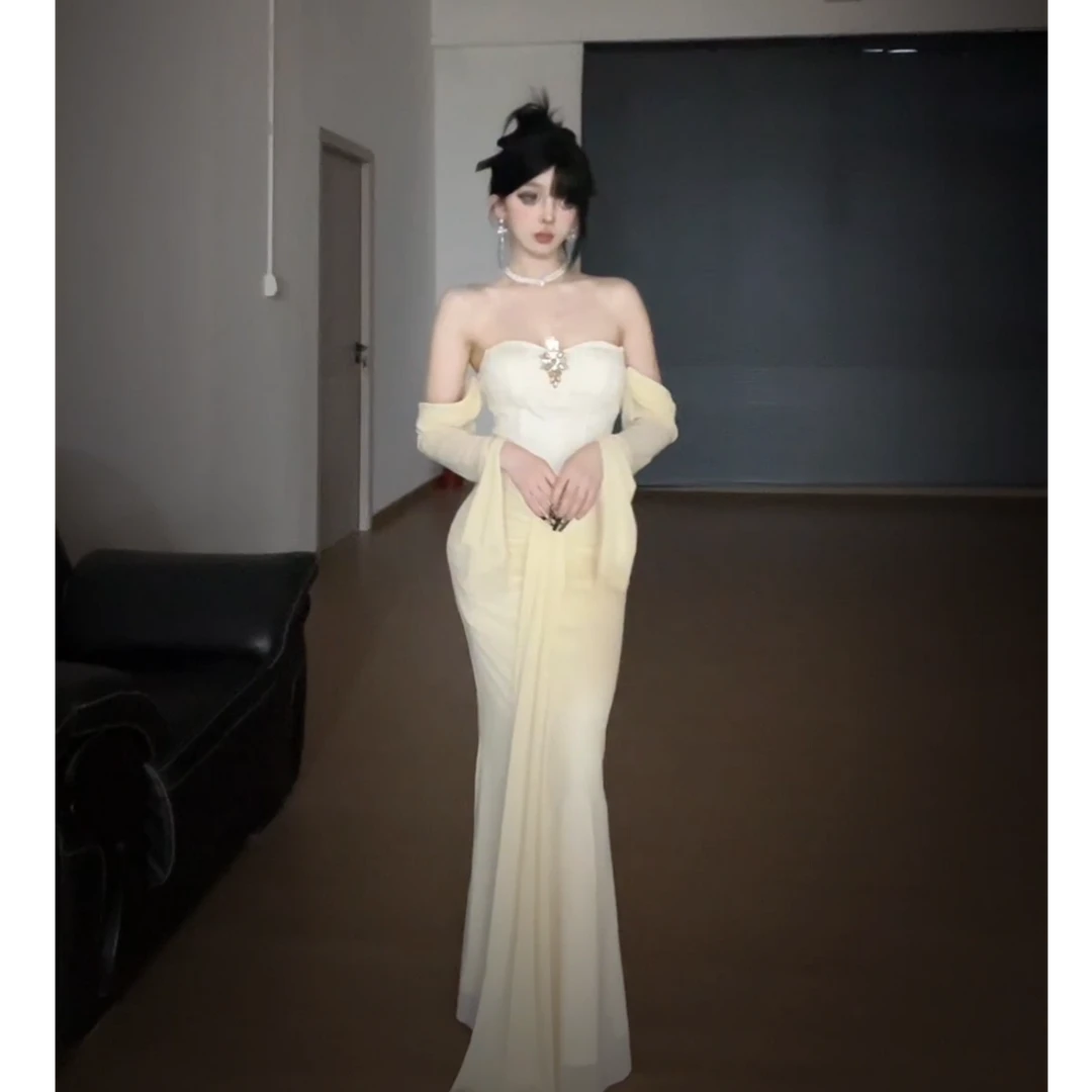 【小洋家】（月光）名媛千金气质抹胸生日礼服性感包臀裙SXYYN405145