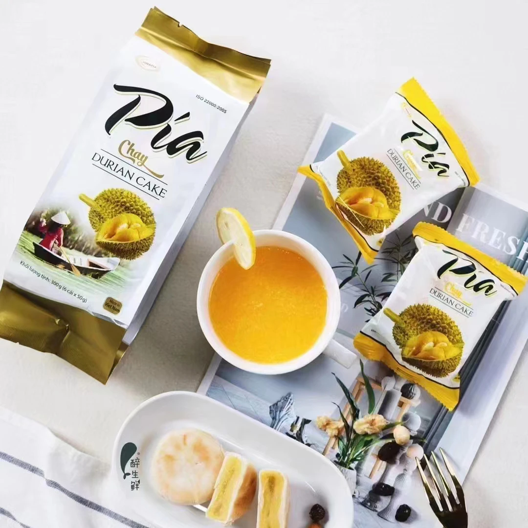 越南原装进口VinaPia榴莲饼皮薄陷多味美300g(6枚入)/包下午茶点