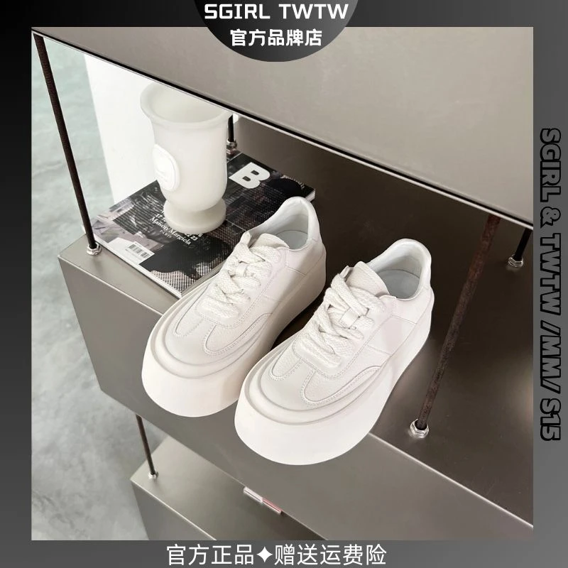 S15时尚厚底小白鞋2024春季百搭休闲鞋新款增高松糕低帮运动板鞋i