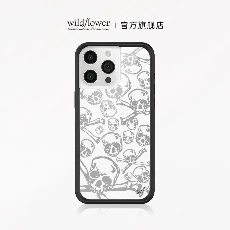 Wildflower骷髅女孩手机壳适用苹果iPhone15/14/13/Pro/Max保护套