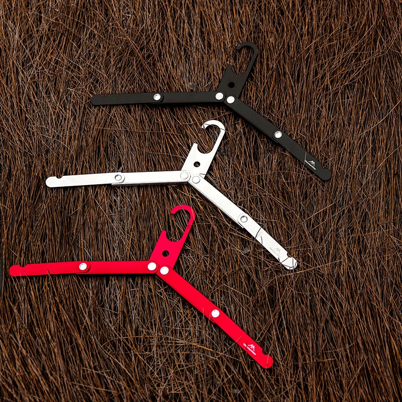 MOUNTAINHIKER/山之客露营多用工具铝合金衣架便携式折叠磨砂