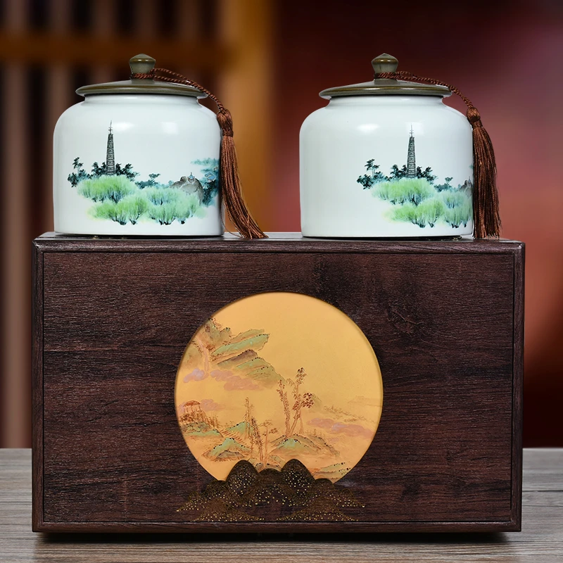 【京东包邮】团圆双陶瓷金骏眉礼盒装250g 送礼佳品t