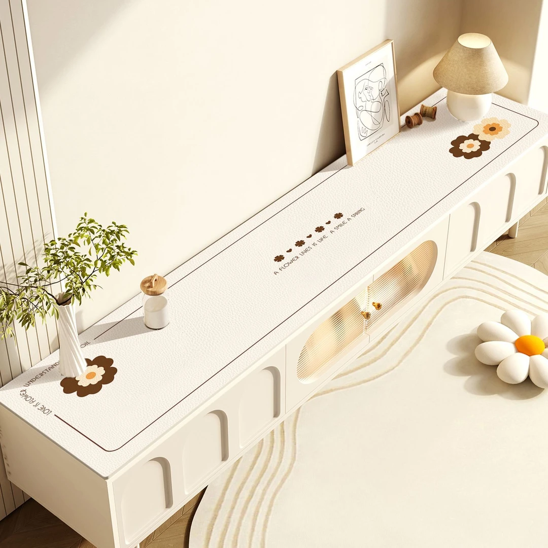 电视柜桌垫轻奢高级感ins风餐边柜桌布免洗防水防油台面保护垫子