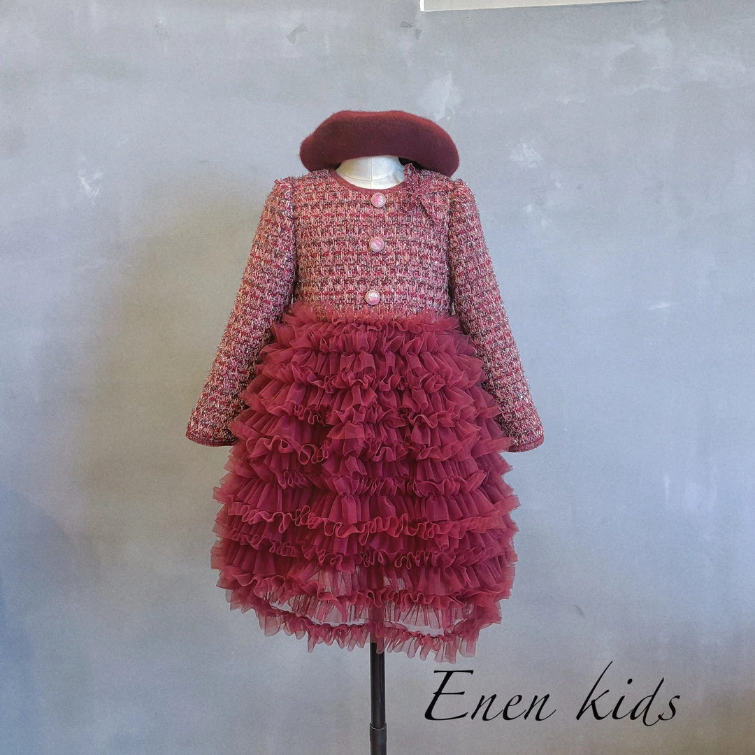 【晚宴】恩姐高定小众设计师女童公主连衣裙秋冬高定裙子EN1089