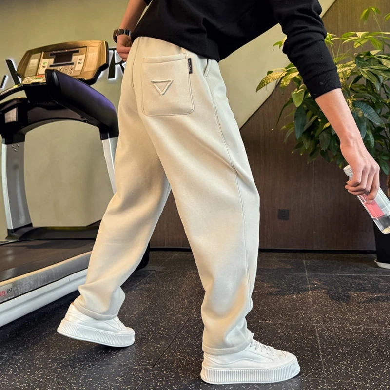 卫裤男士春秋款2024新款爆款直筒宽松运动冬装加绒加厚休闲长裤子