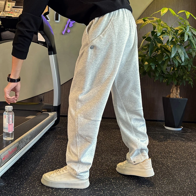 弯刀运动裤男款爆款2025新款春秋宽松休闲卫裤男装潮牌直筒长裤子