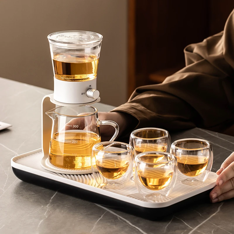 玻璃自动茶具套装家用耐热功夫沏茶壶茶杯办公室小型泡茶冲茶神器