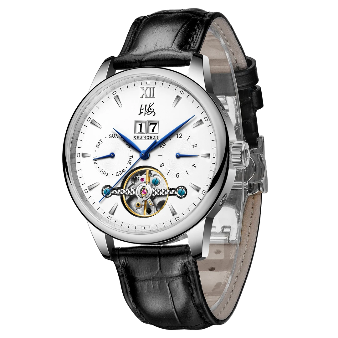 SHANGHAI/上海上海表944全新多功能时尚全自动机械腕表男士百搭