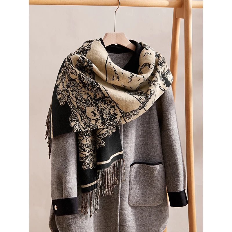 【现货】MsShe大码女装百搭长款秋季保暖时尚网红双面围巾J~A31010