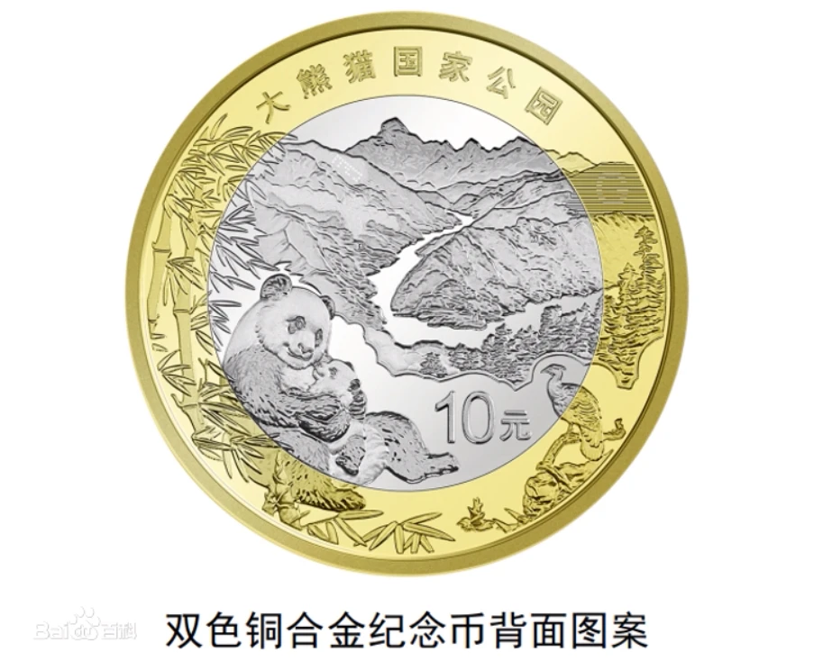 法定货币大熊猫国家公园纪念币单枚-2023国家公园纪念币