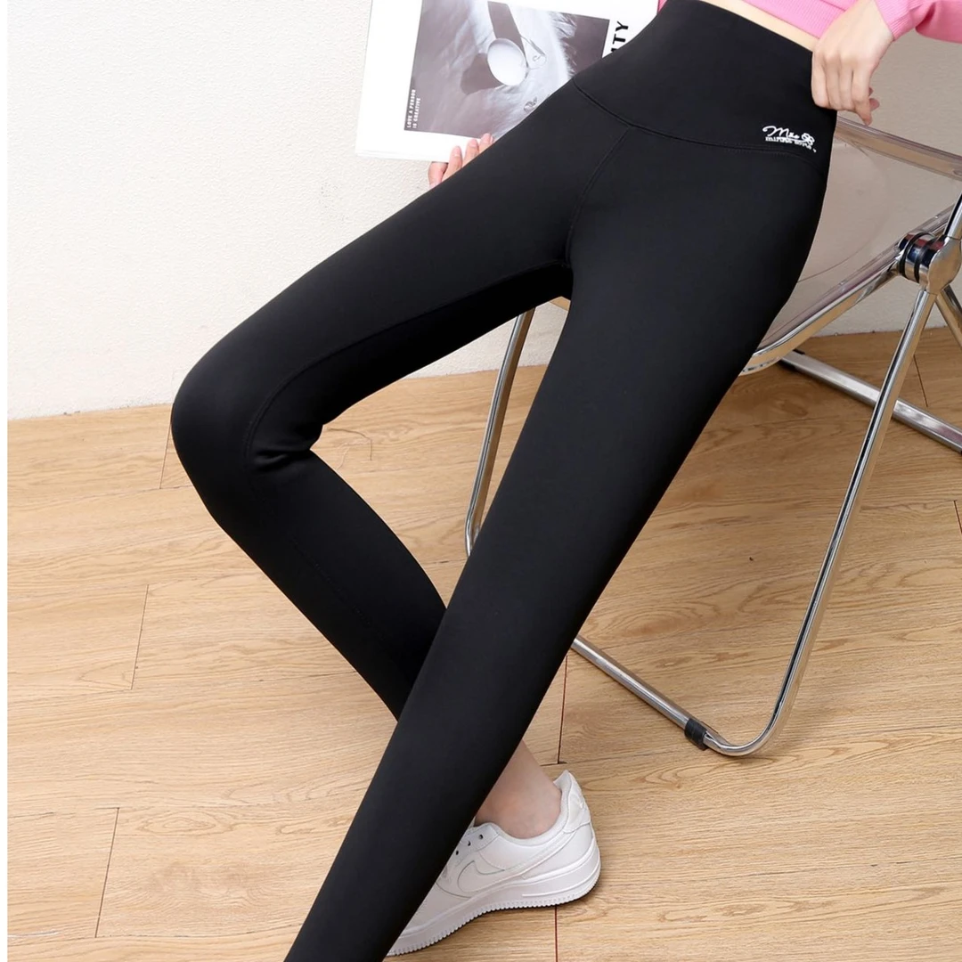 梦芭后翘慕斯绒高腰提臀山茶油全工艺修身芭比裤 2326