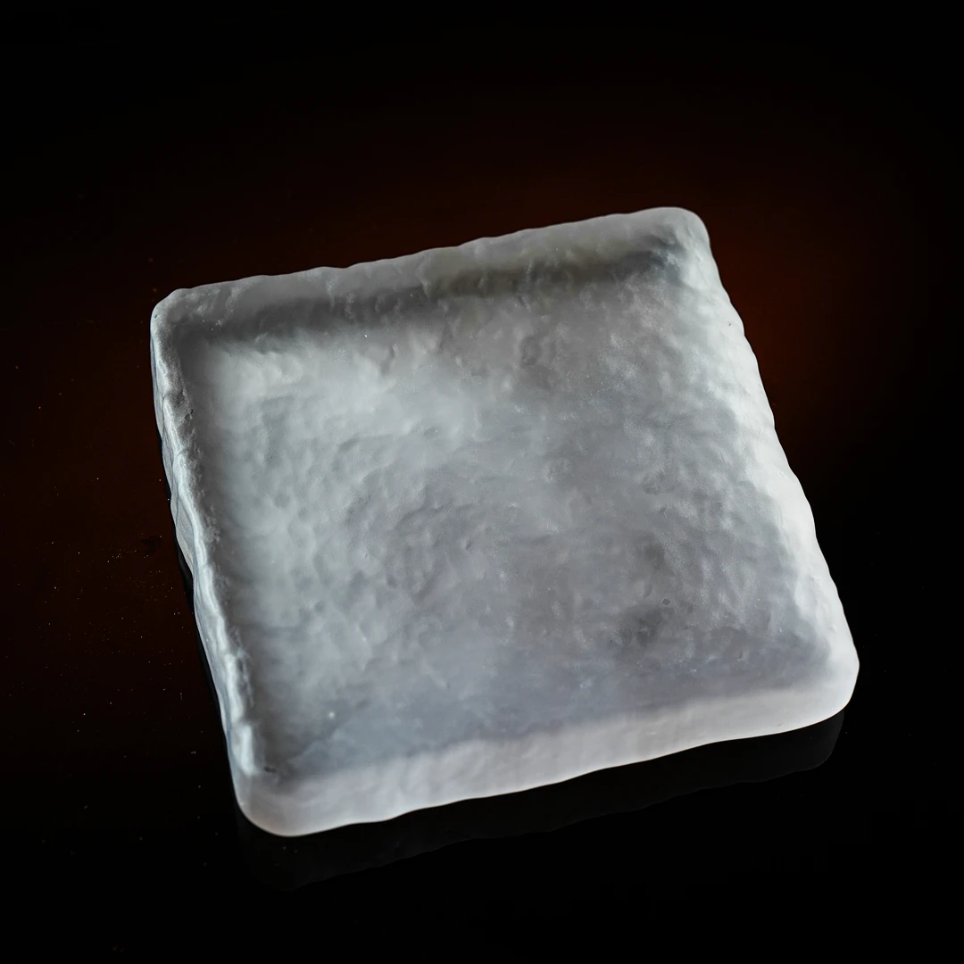 清心也 琉璃壶承（方） 手工 家用 创意  茶道  玻璃