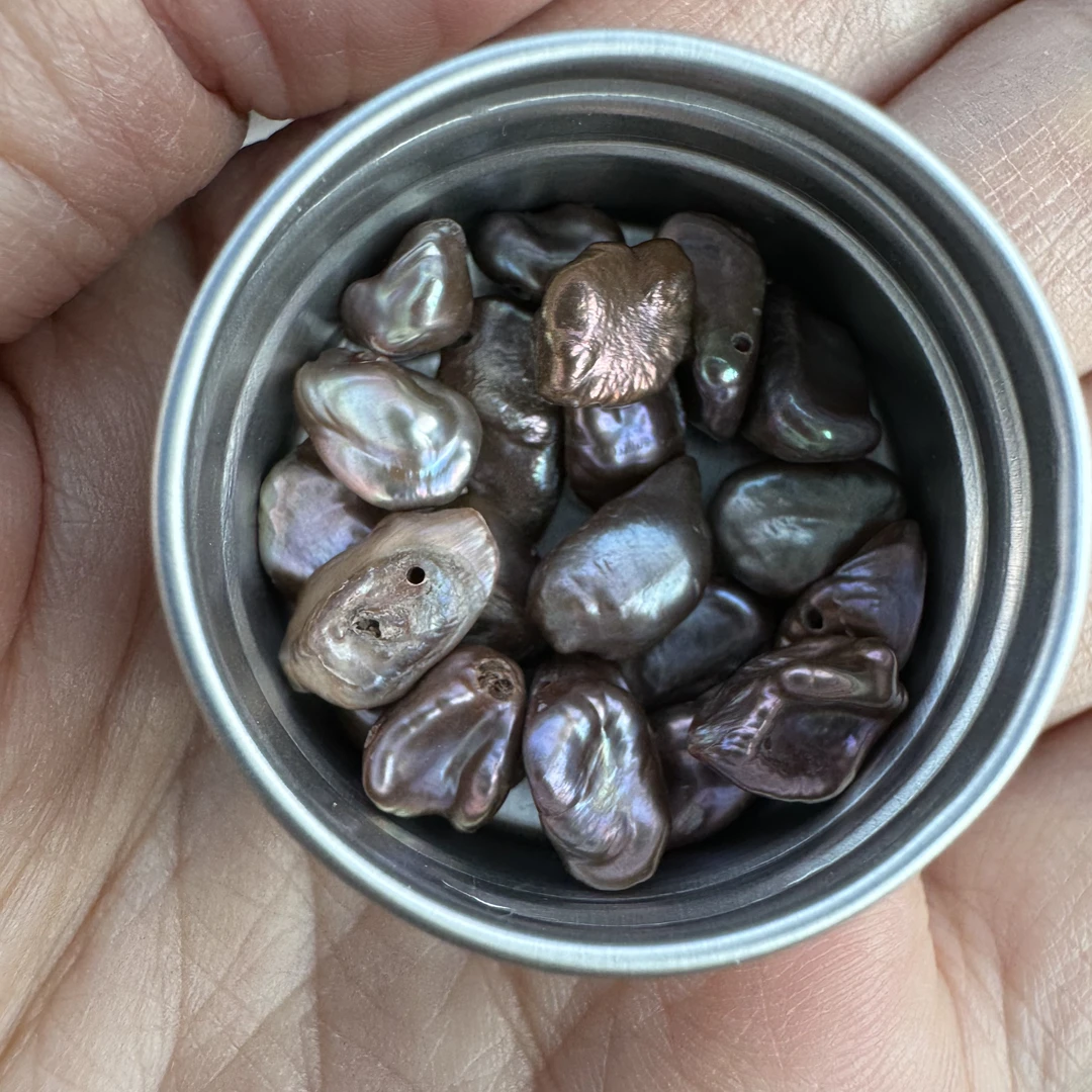 21店铺满50包快递 一罐20颗 大号天然巴洛克珍珠 美甲饰品