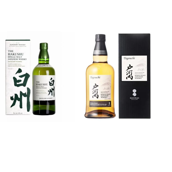 【艾老板】户河内+白州1973日本单一麦芽威士忌原装进口礼盒装