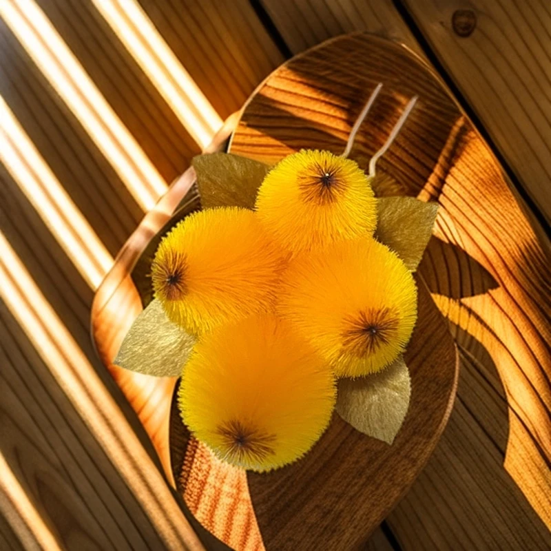 非遗绒花蚕丝线生丝枇杷果发簪盘发发夹发钗古风发饰甜美可爱爆水