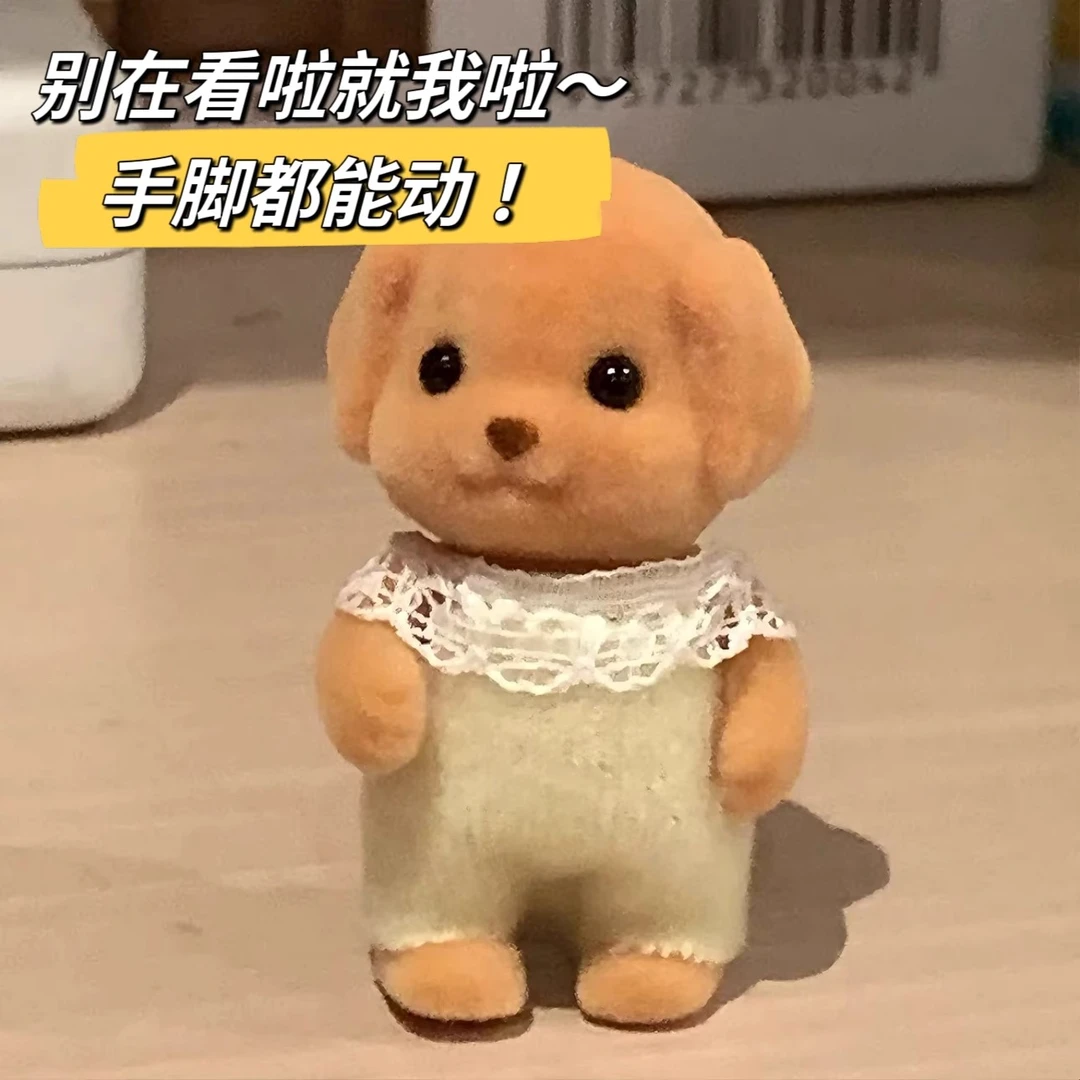 可爱森贝儿贵宾犬公仔玩偶娃娃卡通迷你小巧可爱桌面摆件闺蜜送礼