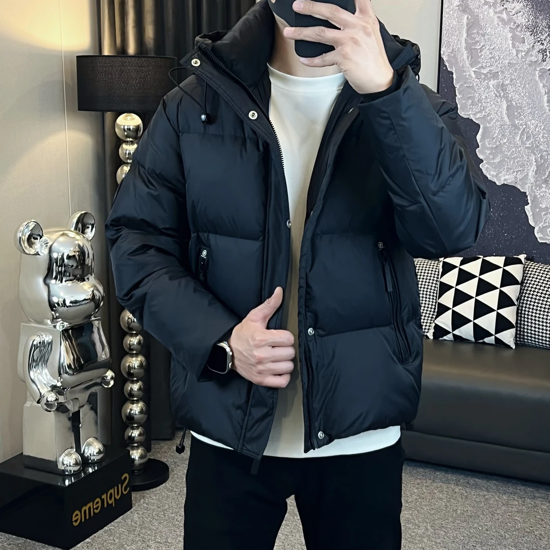 『JIA.HAO』经典简约羽&絨大气百搭连帽外套9018