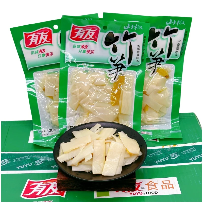 有友山椒笋片120克泡椒味竹笋网红零食追剧解馋办公室零食即食