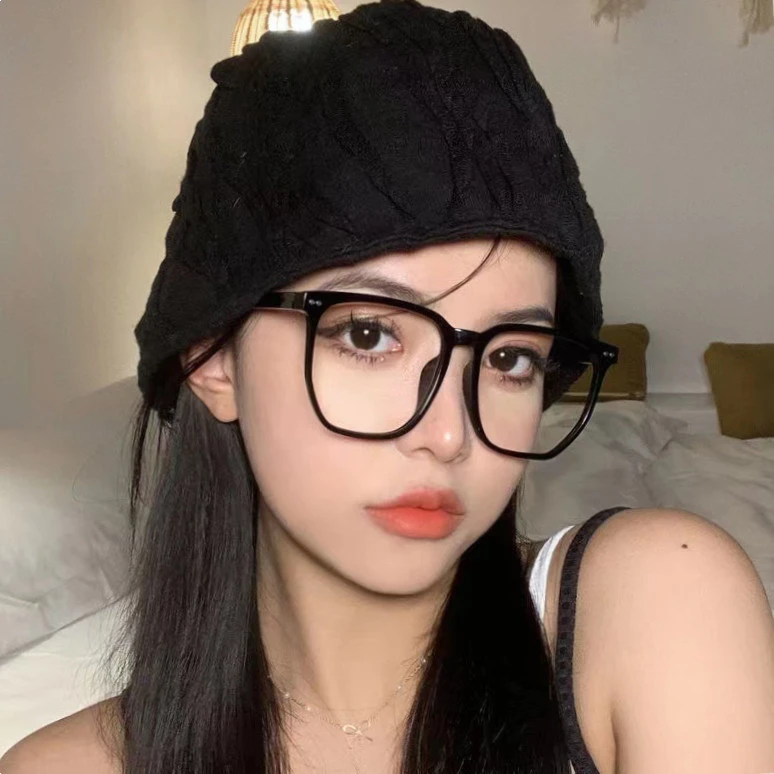 2025新款素颜神器眼镜女黑框高级近视可配度数大框大脸显瘦眼镜框