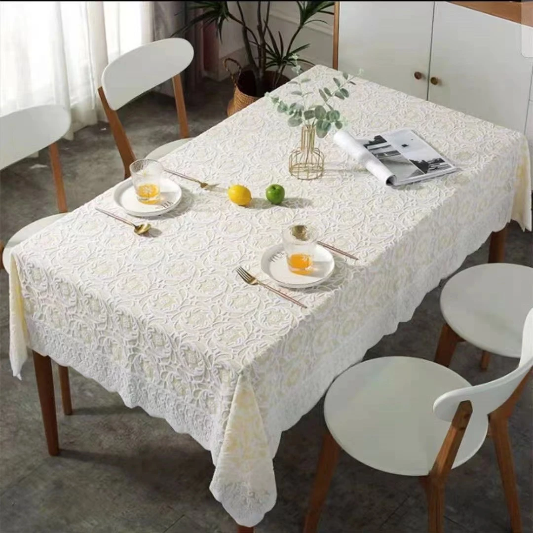 【工厂直销】加厚蕾丝餐桌布防尘罩茶几冰箱电视床头柜盖布