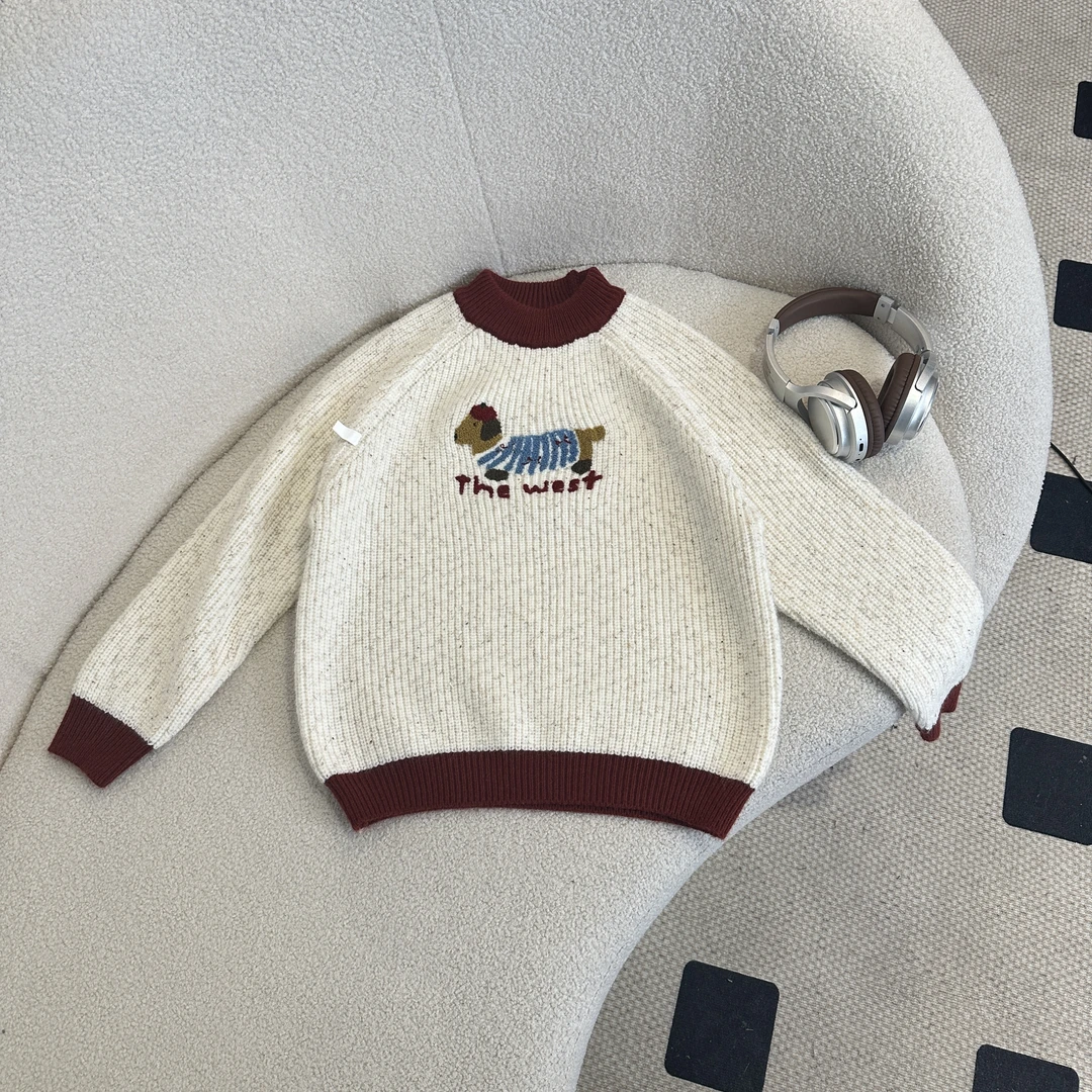 【2024冬季新品】青少年秋冬针织百搭套头圆领韩版休闲毛衣HWD104