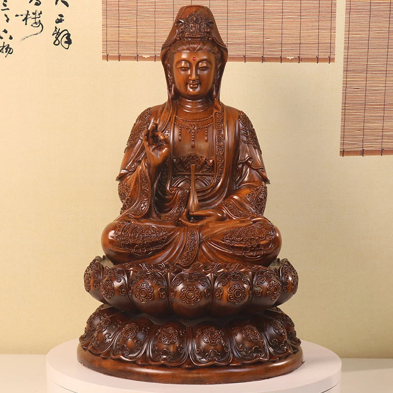 中式禅意观世音摆件《长31宽31高49厘米》JY