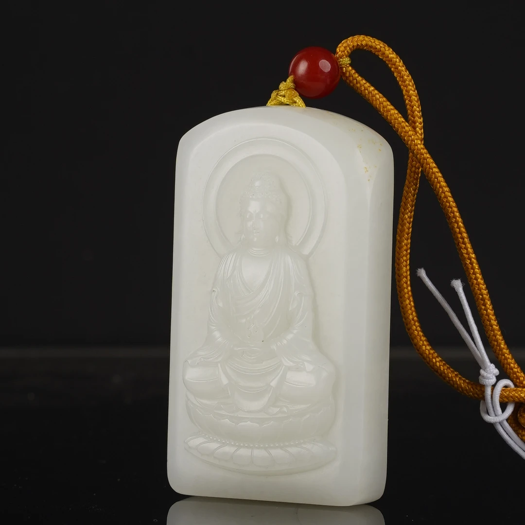 XL02689二十世纪和田玉大日如来挂坠