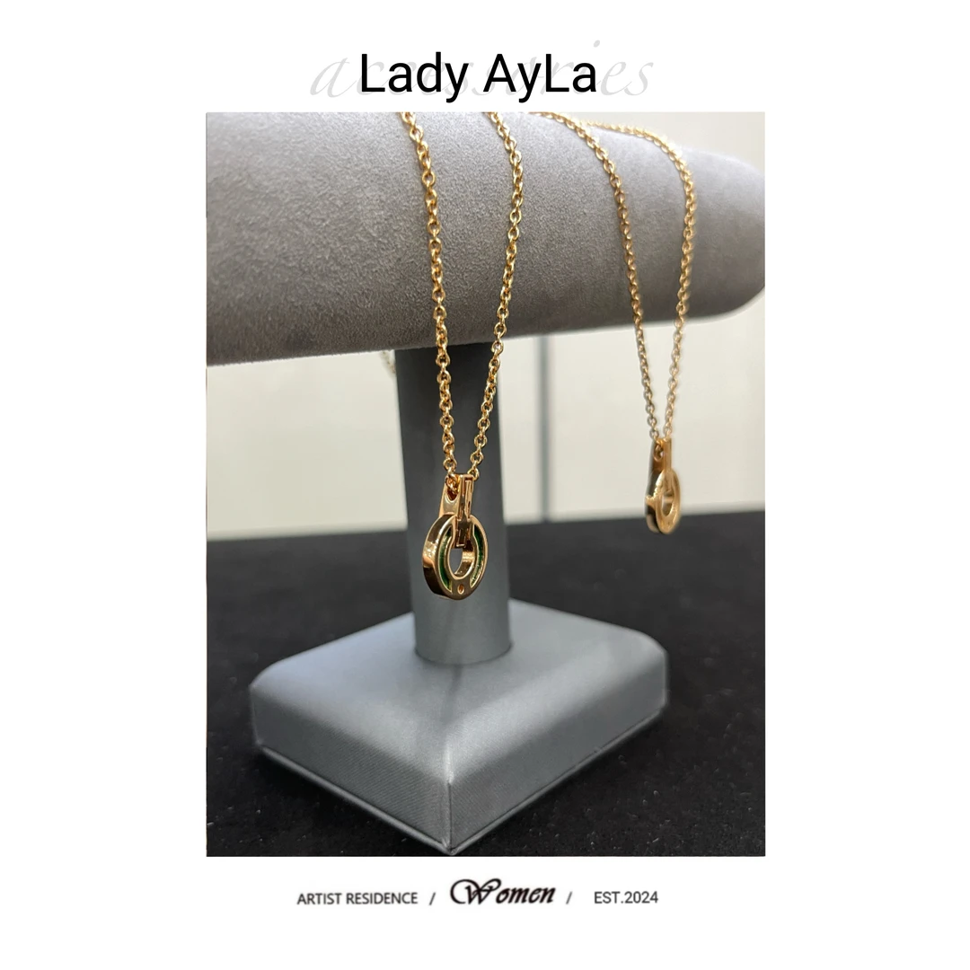 坠链均925银合成锆石 字母B气质项链AL569/AL103