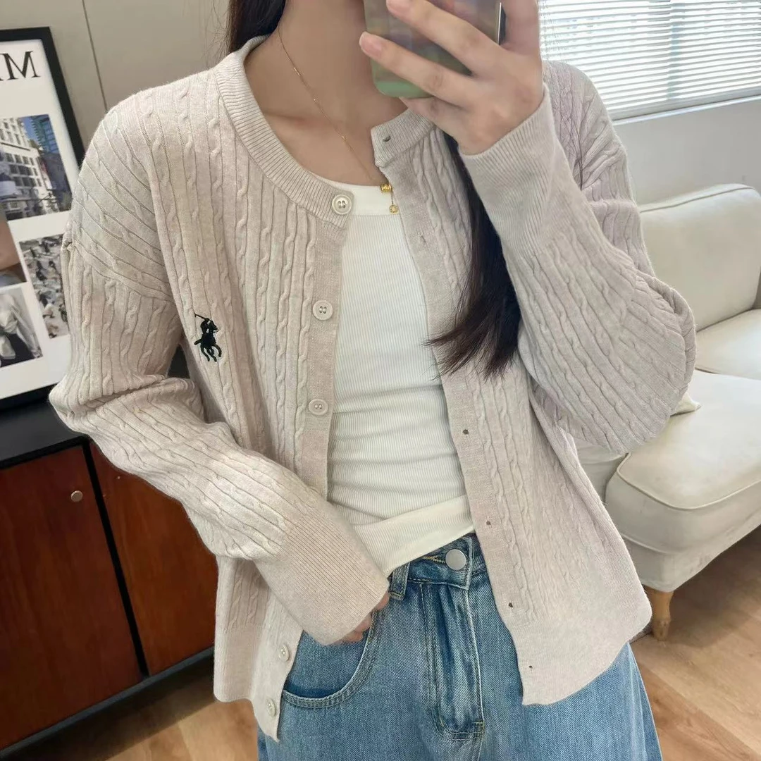 【小可爱专属】81126女装刺绣针织衫开衫女毛衣短外套外搭长袖上衣